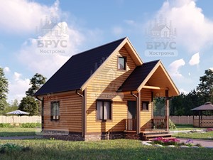 Проект дома из бруса ДБ-14