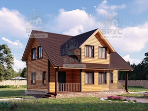 Проект дома из бруса ДБ-19