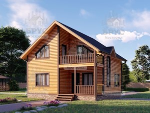 Проект дома из бруса ДБ-29