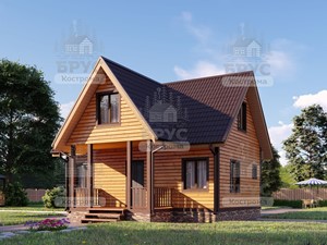 Проект дома из бруса ДБ-35