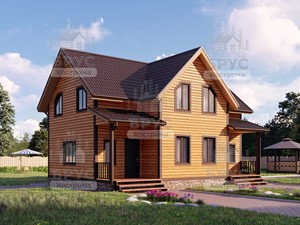 Проект дома из бруса ДБ-47