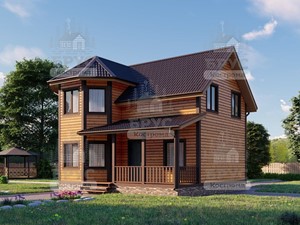 Проект дома из бруса ДБ-60
