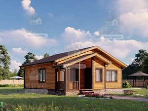 Проект дома из бруса ДБ-76