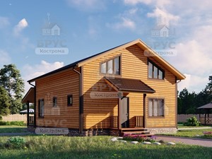 Проект дома из бруса ДБ-78