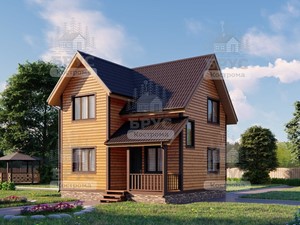 Проект дома из бруса ДБ-80
