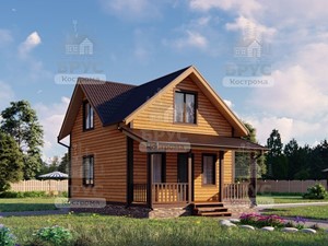 Проект дома из бруса ДБ-84