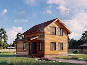 Проект дома из бруса ДБ-85