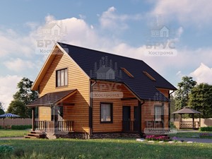 Проект дома из бруса ДБ-105