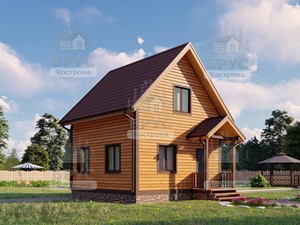 Проект дома из бруса ДБ-119