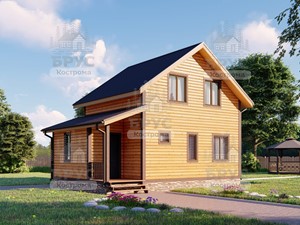 Проект дома из бруса ДБ-122