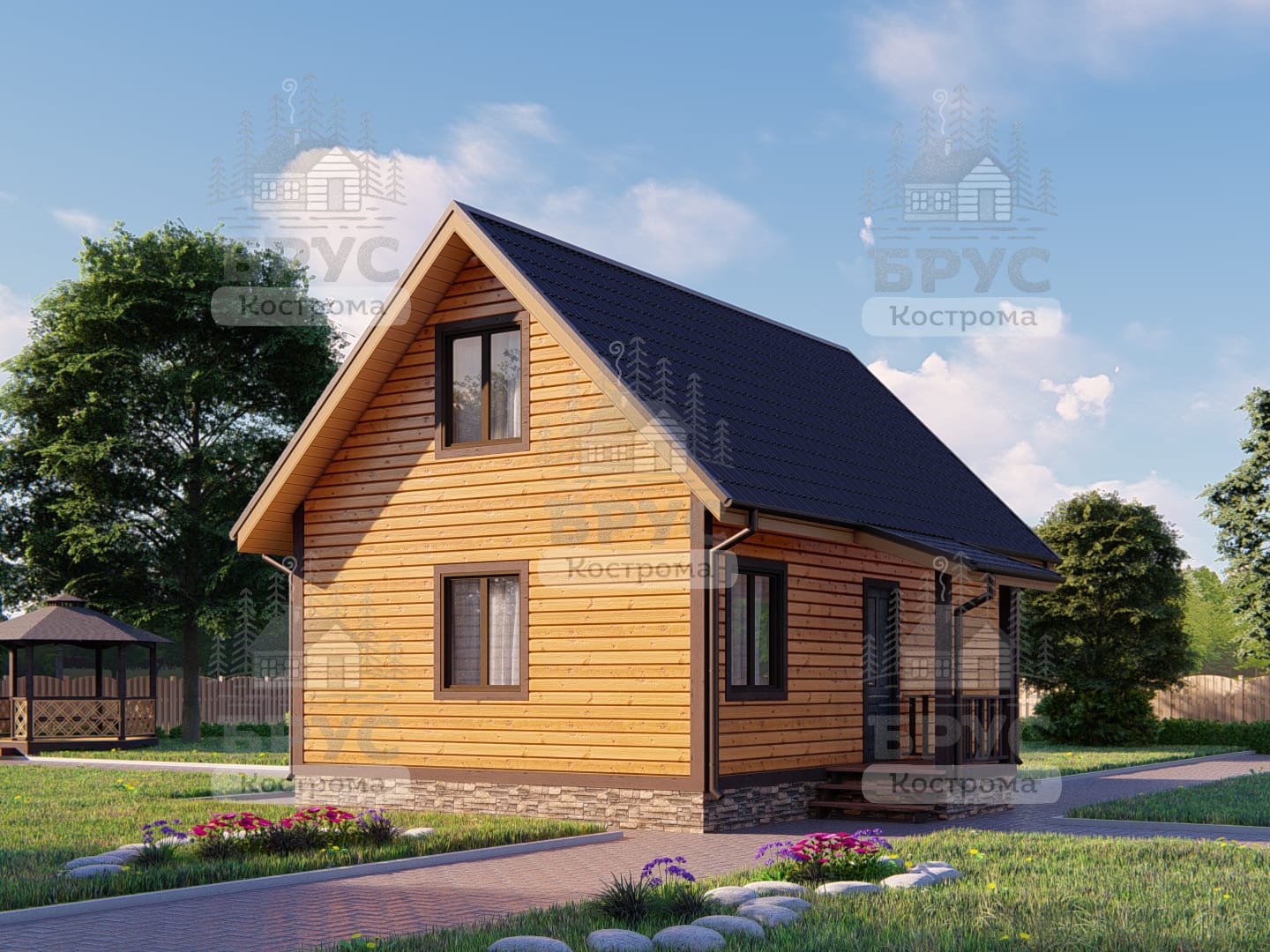 Проект дома из бруса ДБ-125