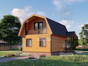 Проект дома из бруса ДБ-128