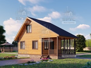 Проект дома из бруса ДБ-133