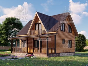 Проект дома из бруса ДБ-140