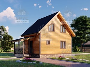 Проект дома из бруса ДБ-141