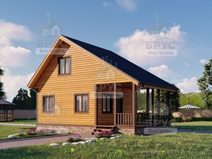 Проект дома из бруса ДБ-142