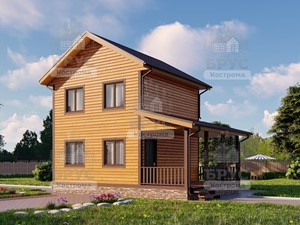 Проект дома из бруса ДБ-156