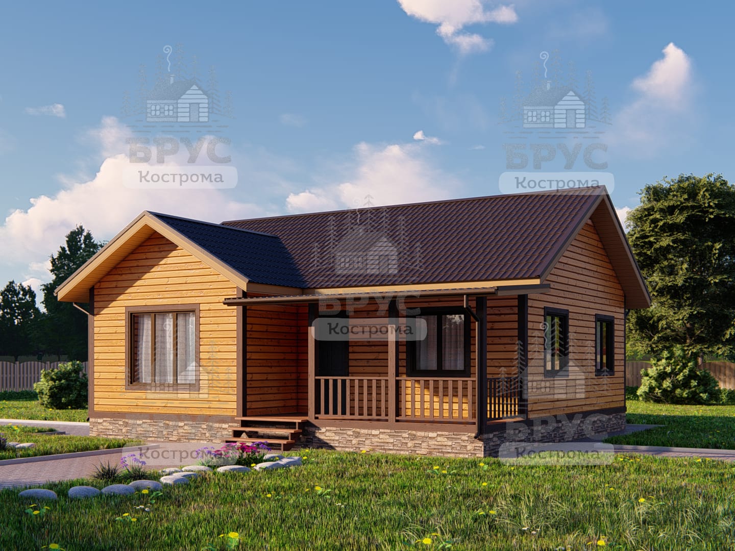 Проект дома из бруса ДБ-159